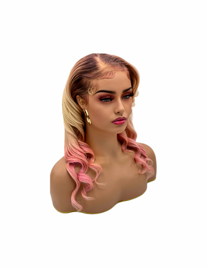 "YENDI" PINK PETAL  BLUSH LACE FRONTAL WIG