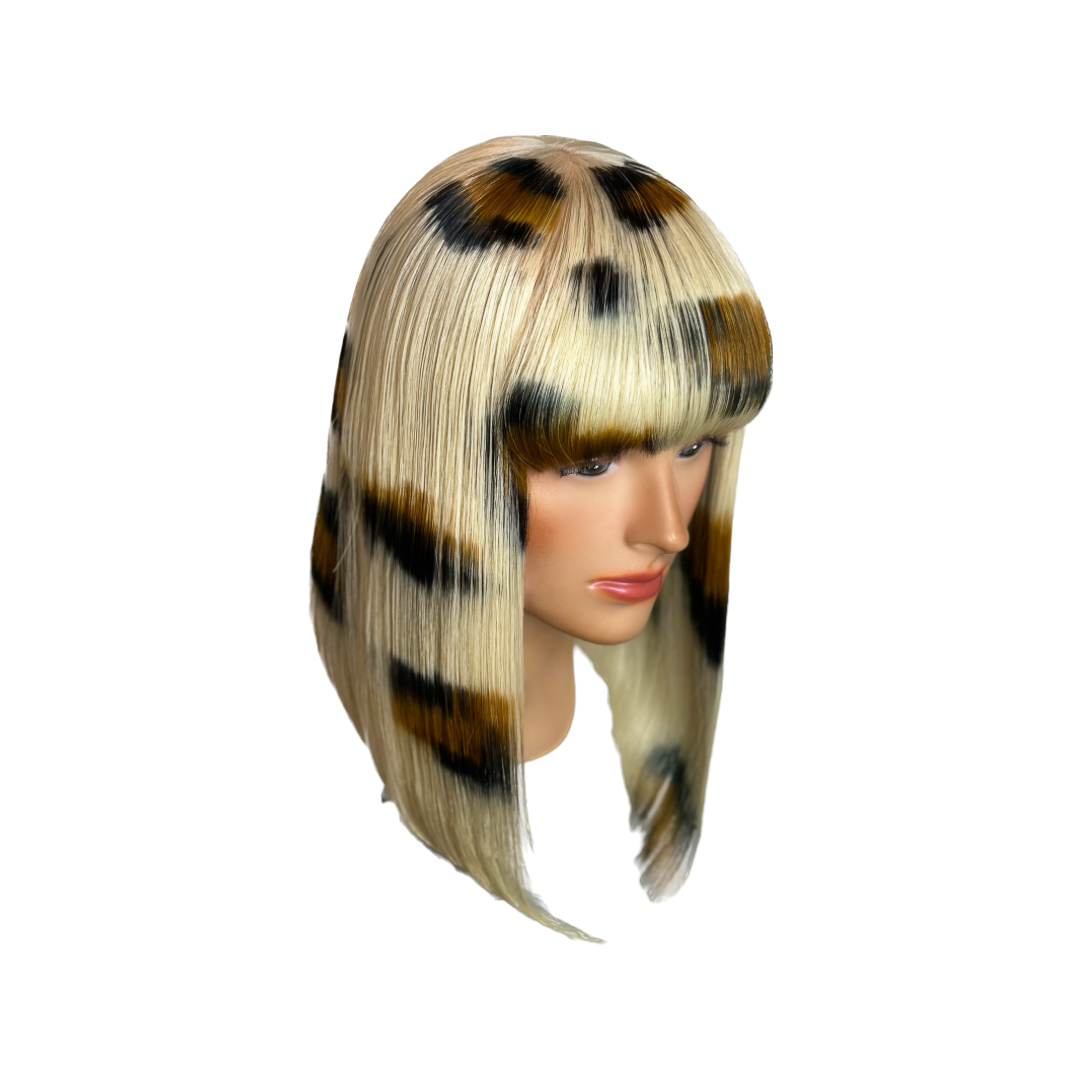 "JADE" #613 BOB WIG LEOPARD PRINT