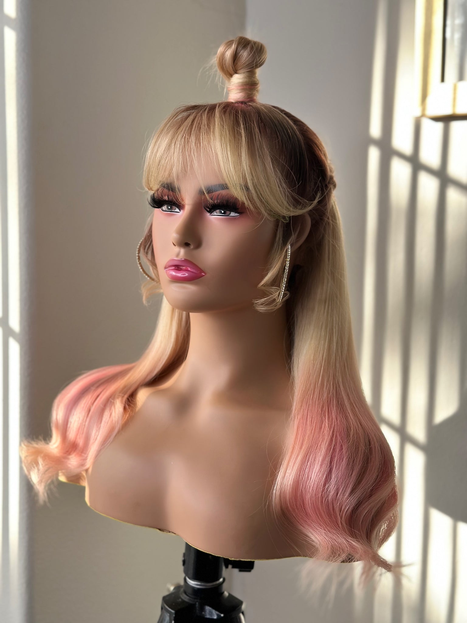 "YENDI" PINK PETAL  BLUSH LACE FRONTAL WIG