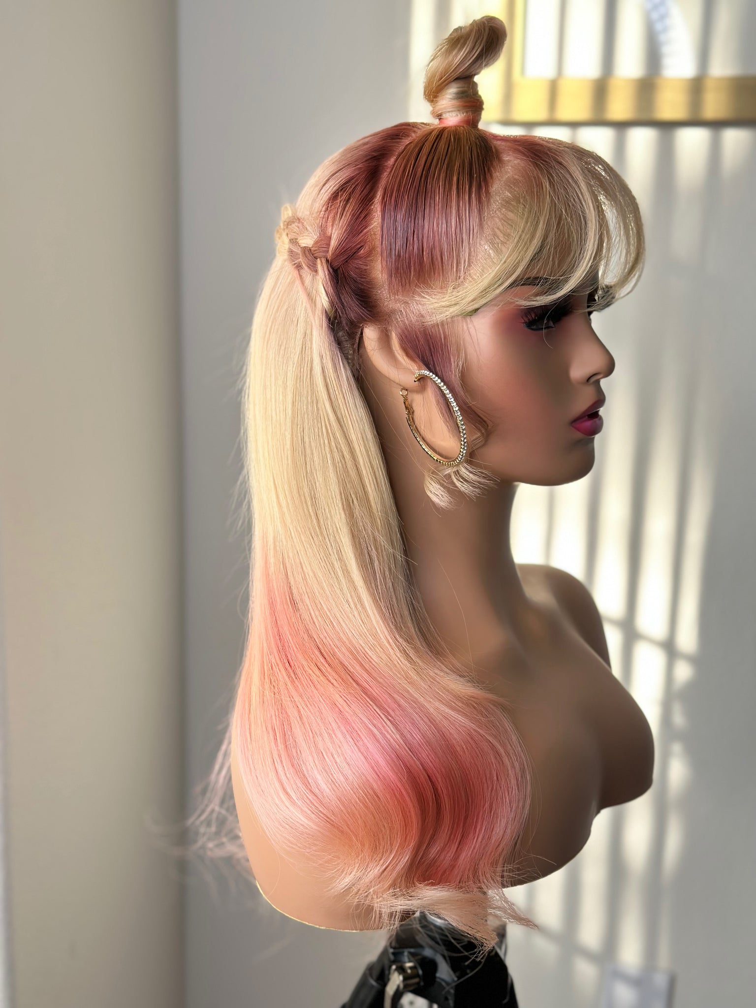 "YENDI" PINK PETAL  BLUSH LACE FRONTAL WIG